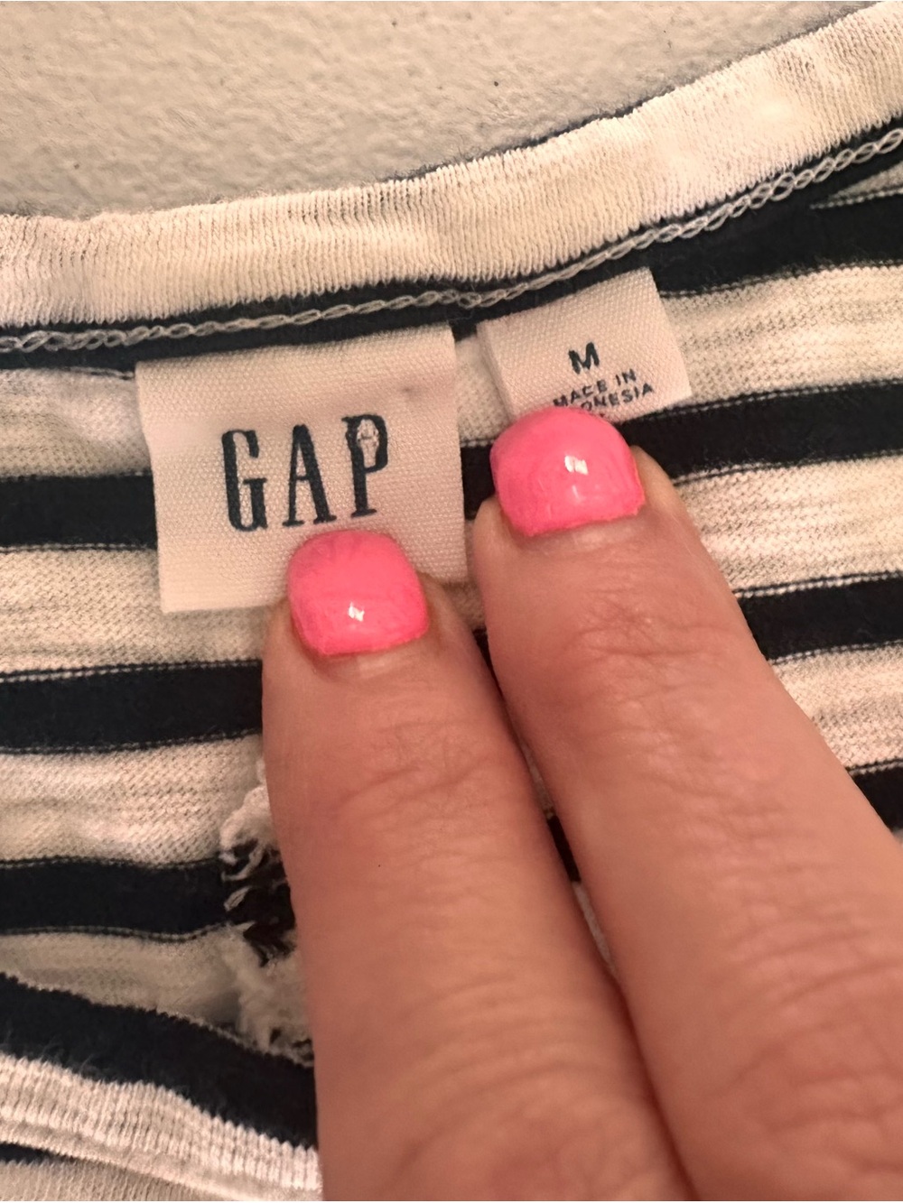 GAP Black and White Striped Maxi Dress